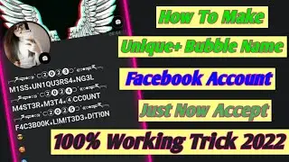 How To Create Unique Name Facebook Account 2022 || How To Make Unique Name Facebook Account 2022