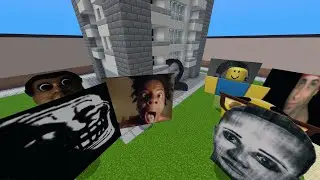 I'm running from Nextobots, but this is Minecraft...