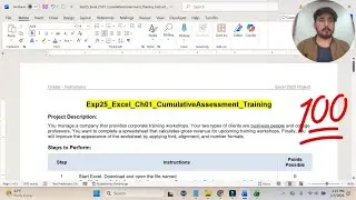 Exp25_Excel_Ch01_CumulativeAssessment_Training | Excel Chapter 1 Cumulative Assessment