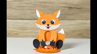 Cute FOX Autumn Candy Holder SVG tutorial