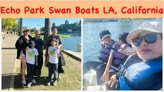 Kids&rsquo; Swan Boat Ride🦢 | Echo Park LA Lake Fun | Family Day Out | Cali