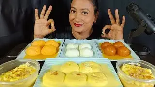 Asmr Eating Gulab Jamun, Rasmalai, Rasgulla, Rajbhog, Rasmalai Cake, Eating Indian Sweets, Mukbang 