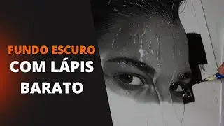 Como fazer fundo escuro no desenho usando lápis barato |  Preto absoluto