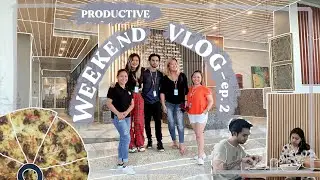 🍀 A Productive Weekend Vlog: episode 2 | site visit & mini-reunion with the CIA fam, sleepover ♡