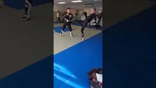 Muay Thai - switch kick to counter kick & 5 punch combo  #muaythai #boxing #youtubeshorts #shorts