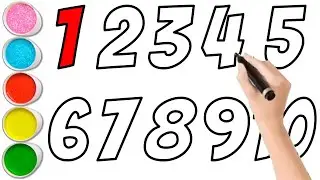 Let's Draw and Color Numbers | Learn Counting 1-10 | Preschool Learning Video for Kids & Toddlers