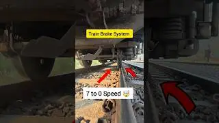 Train Braking System Revealed 🤯😳 #train #trainwheel #railroad #brake #viral #shortsfeed