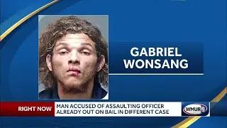 Man accused of assaulting police officer with chain