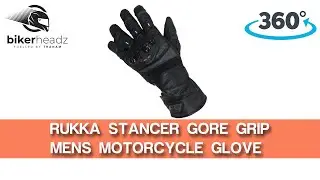 RUKKA Black Stancer Mens Gore Grip Motorcycle Glove 360&deg; 4K Video