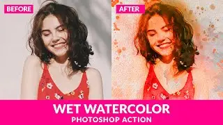 Wet Watercolor Photoshop Painting Action Tutorial | Walllow