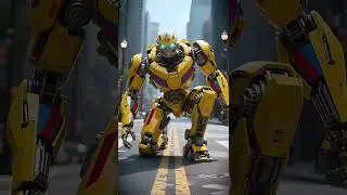 Shocking! The poor kitten has the Transformer Bumblebee! #shorts #cat #ai #story #kitten