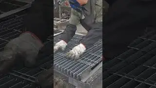 Inside the Factory: How A36 Steel Grating Is Made from Start to Finish! #steelgrating #welding