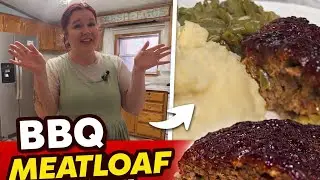 This Sweet & Spicy BBQ Meatloaf Was SO Good! | Cozy Dinner at Home