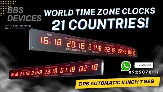 Multi-Time Zone Clock | GPS Synchronized World Clock | Double-Sided 4-Inch Display| 21-Country