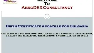 Birth Certificate Apostille for Bulgaria