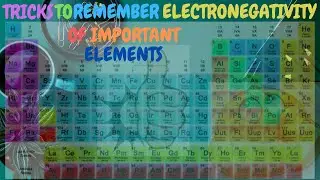 Tricks To Remember Electronegativity (EN) Of Some Important Elements