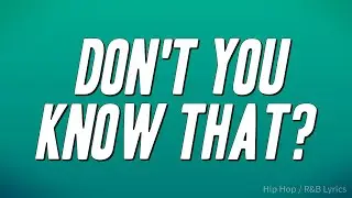 Luther Vandross - Don't You Know That? (Lyrics)