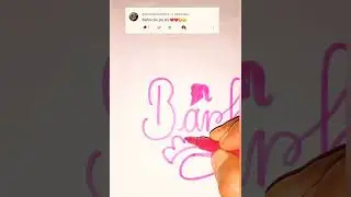 Hiii Barbie ! #calligraphy #handlettering #shorts #barbie##Mariacalligraphy