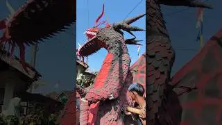 RED DRAGON Enlivens the August Carnival #carnaval #parade #17agustus #shorts