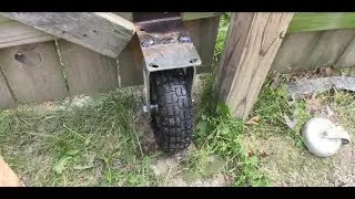 adding a wheel to my sagging gate
