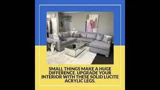 Alpha Furnishings Solid Acrylic Lucite Furniture Legs