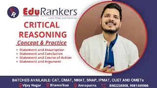 Critical Reasoning for CMAT NMAT SNAP | Concepts + Approach