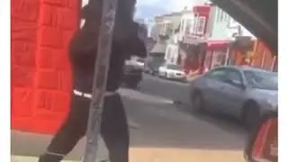 Man fights air
