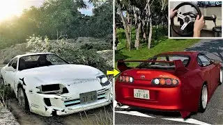 Toyota Supra complete REBUILD in 15 Minutes - BeamNG.Drive game