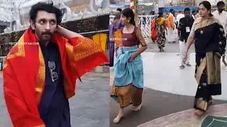 Tamil Cinema Actor Vasanth Ravi Spotted At Tirumala Temple With Wife And Daughter