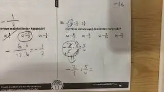 7.Sınıf Rasyonel Sayılarda Dört İşlem ( Toplama-Çıkarma-Çarpma-Bölme)