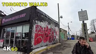 Gloomy Toronto Donlands Avenue Walk (March 18, 2021)