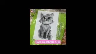realistic cat #charcoalart #hyperrealisticart #artwork #trending #ytshorts