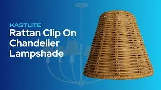 Boho Rattan Lamp Shades for Chandeliers | Natural Wicker Clip-On Light Shade Showcase