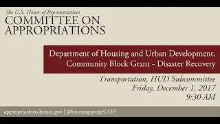 Hearing: HUD, Community Block Grant - Disaster Recovery (EventID=106675)