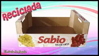 Caja de frutas RECICLADA 🌸con decoupage y falso craquelado - DIY🌸