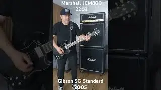 Marshall JCM800 2203, vol: 1 pre amp gain: 8  Gibson SG Standard 2005