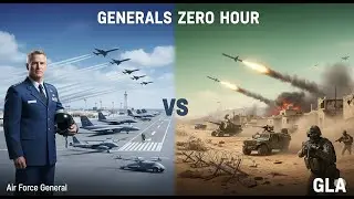 USA Air Force General 1 vs 3 GLA  HARD Gameplay