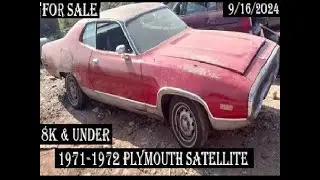 WOW WOW WOW! FOR SALE 1971 1972 PLYMOUTH SATELLITE ROADRUNNER GXT ALL UNDER 8k WITH BONUS PICKS!!