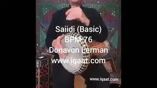 Saiidi (basic),  4/4, 76 bpm,  all notes on rim