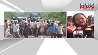 Villagers Block Highway Demanding Eviction of Encroachers from Market