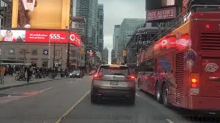 Driving Downtown Toronto Main Streets through Yonge Street Ontario Canada