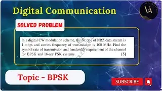 Solved Problem - 3 | Binary Phase-shift keying (BPSK) | Digital Communication | VIJAYA ACADEMY