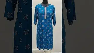 Trendy Blue Printed Kurti Top | Comfortable & Stylish Daily Wear | Season 7 Collection