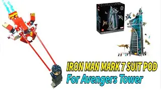 Lego Iron Man Mark 7 suit pod for Avengers Tower 76269