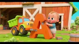 🚚🔤 Baby Truck Builds the Letter A Barn | ABC Construction Song for Kids