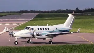 Gama Aviation Beech 200 Super King Air G-XVIP at Cambridge Airport
