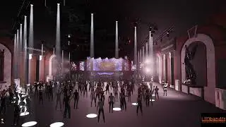 Angerfist - HOAX on Led Bandit Virtual Stage Depence2 Pangolin Beyond Resolume