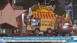 Floats and balloons arrive as Macy&rsquo;s parade prep takes over NYC