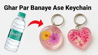 How to make Keychain from waste materials /Homemade glass keychain/DIY gift Keychain/bts Keychaindiy