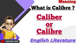 ||Caliber or Calibre|| #meaning #englishliterature